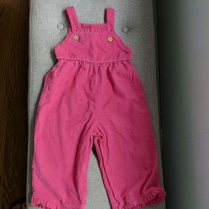Little English Girls corduroy jumper/overalls 24m